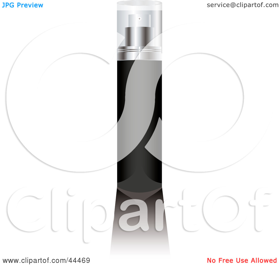 Royalty Free  Rf  Clip Art Of A Glass Cologne Bottle Filled With Black