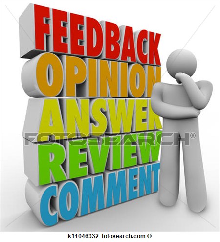 Clip Art Of Thinking Person Feedback Comment Review Answer Opinion