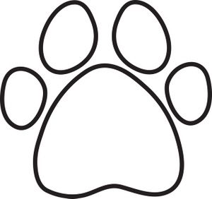 Paw Print Clip Art Free   Coloring Page Clip Art Images Coloring Page