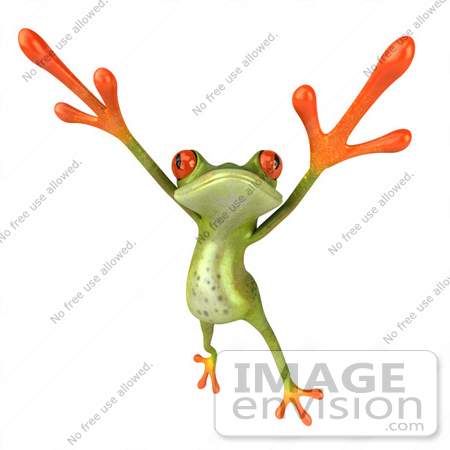 Arms Up With Shading On A White Background   By