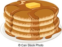 Pancakes   An Illustration Of Stack Of Pancakes With Syrup