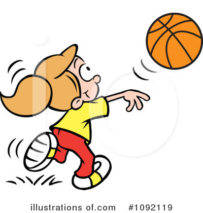Basketball Clipart  1092119 By Johnny Sajem   Royalty Free  Rf  Stock