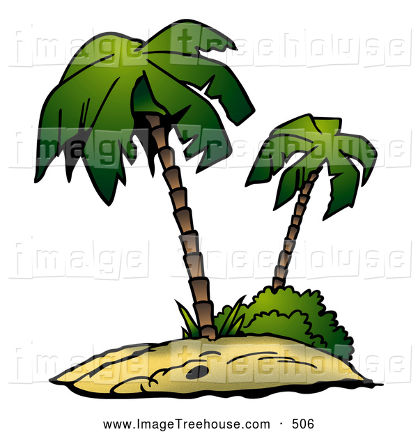Tropical Island Coconut Palm Tree Tree Clip Art Dero