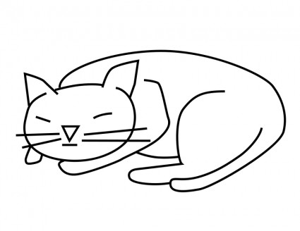 Share Sleeping Cat Clipart With You Friends