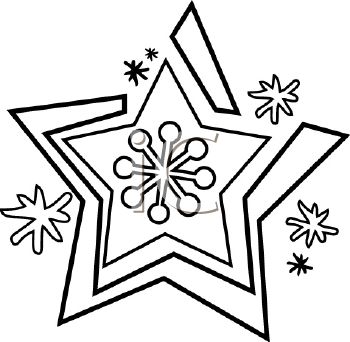Snowflake In Black And White In A Vector Clip Art Illustration Clipart