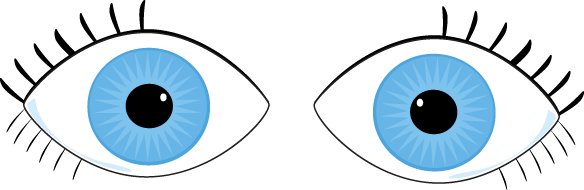 Blue Eyes Clip Art Image   Pair Of Blue Eyes With Eyelashes