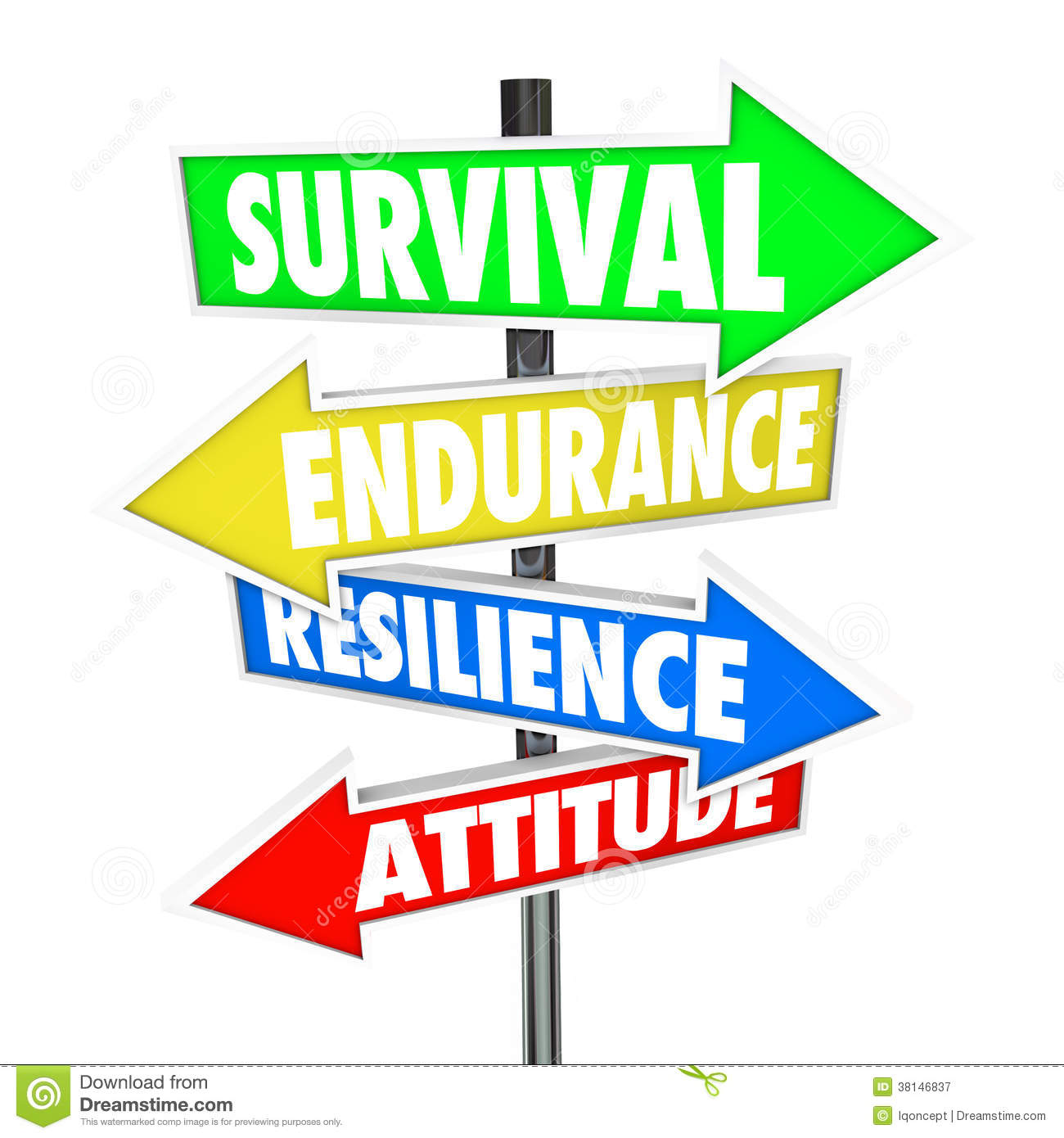 Royalty Free Stock Photography  Survival Endurance Resilience Attitude
