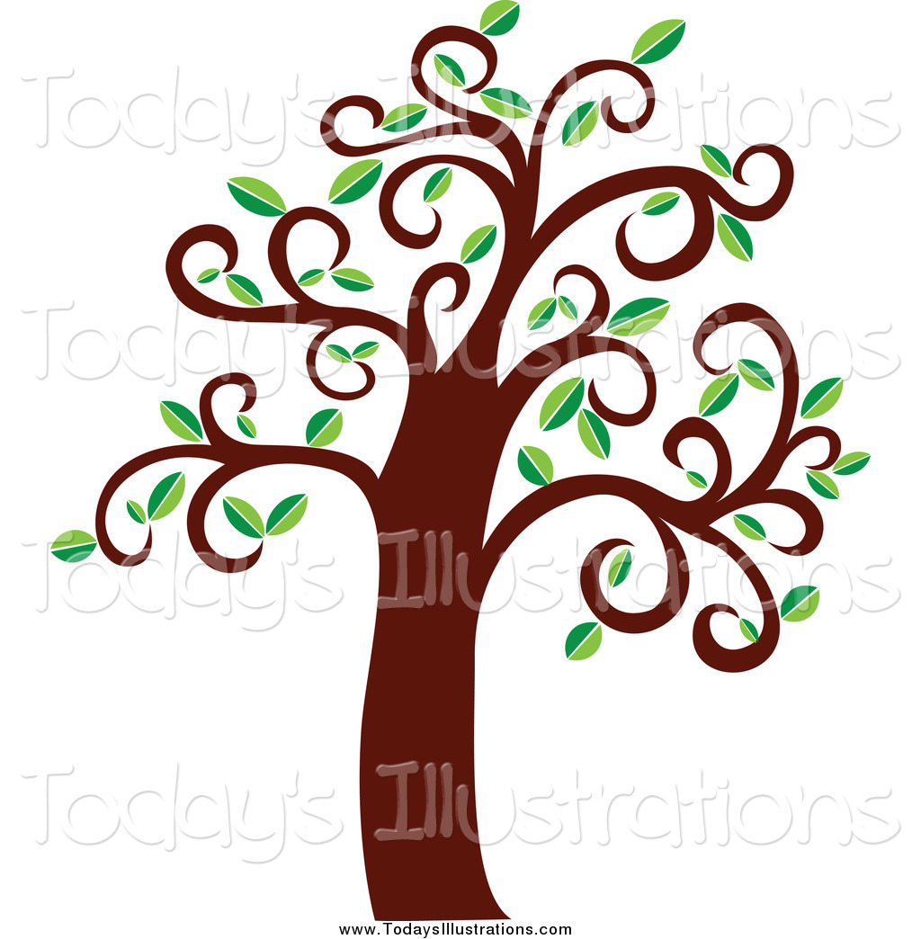 Clipart Of A Tree With Curly Branches By Seamartini Graphics    5099