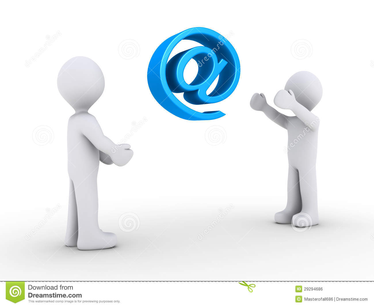 One Person Is Throwing E Mail Symbol To Another Royalty Free Stock