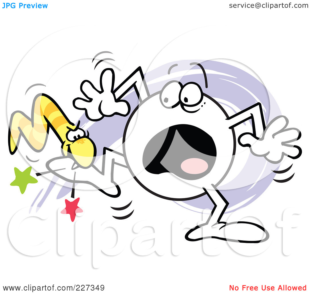 Rf  Clipart Illustration Of A Moodie Character Getting Bit By A Snake