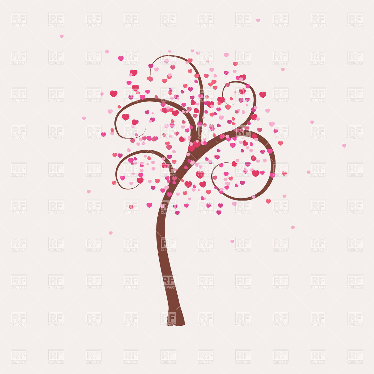 Tree With Curly Branches Download Royalty Free Vector Clipart  Eps