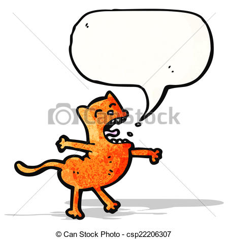 Vector Clipart Of Cartoon Singing Cat Csp22206307   Search Clip Art