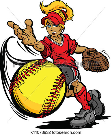 Clipart Of Softball Tournament Art Of A Fastpitch Ball Thrown By Fast