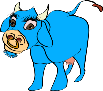 Cow Blue   Http   Www Wpclipart Com Cartoon Animals Cow Cow 2 Cow Blue