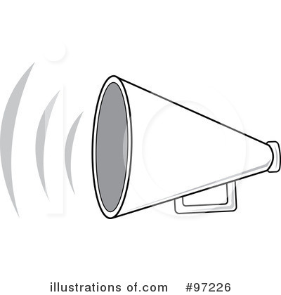 Megaphone Clipart Illustration By Pams Clipart   Stock Sample  97226