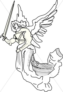 Black And White Angels Clipart   Angel Clipart