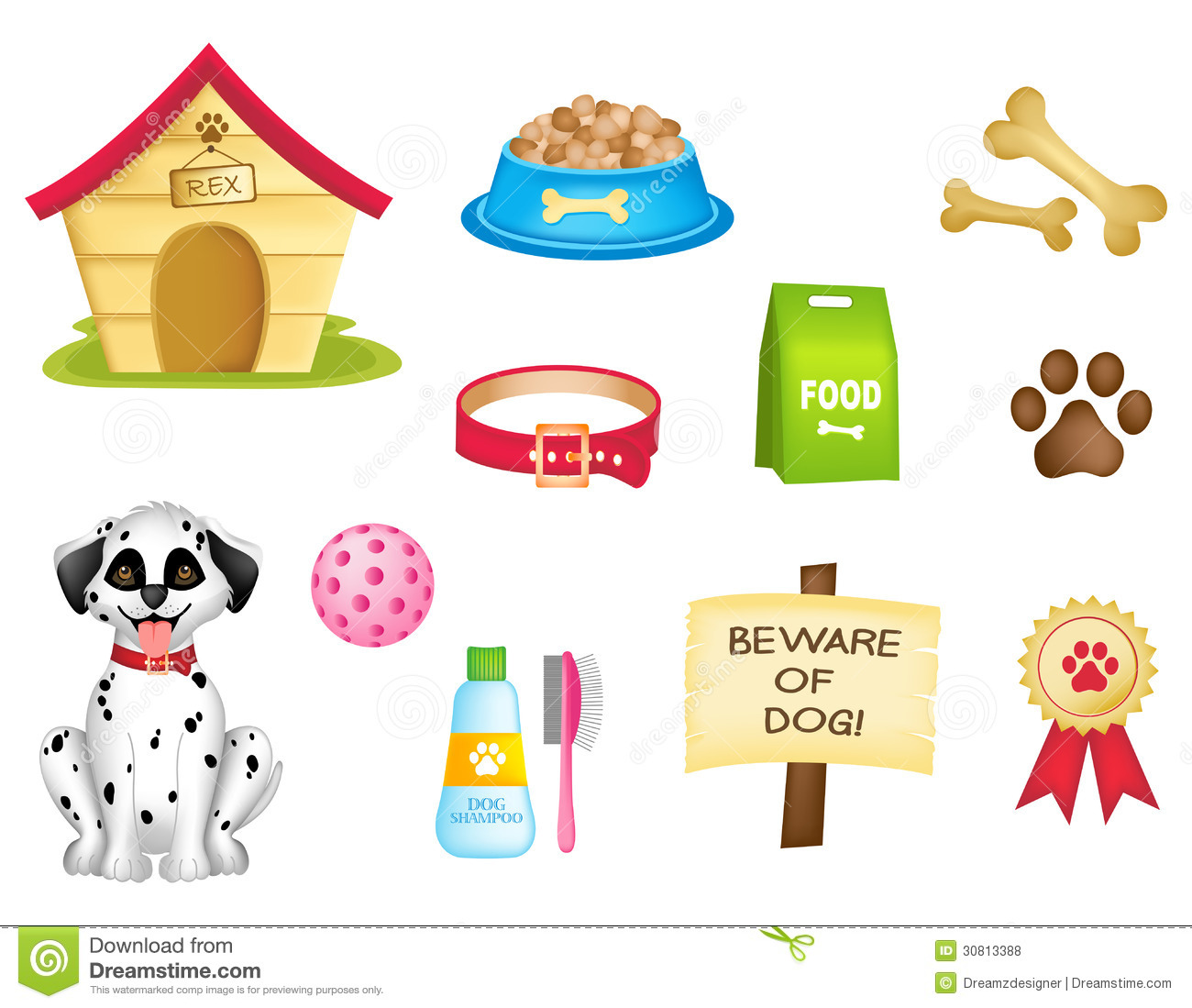 Dog Icons   Clipart Collection Royalty Free Stock Photos   Image