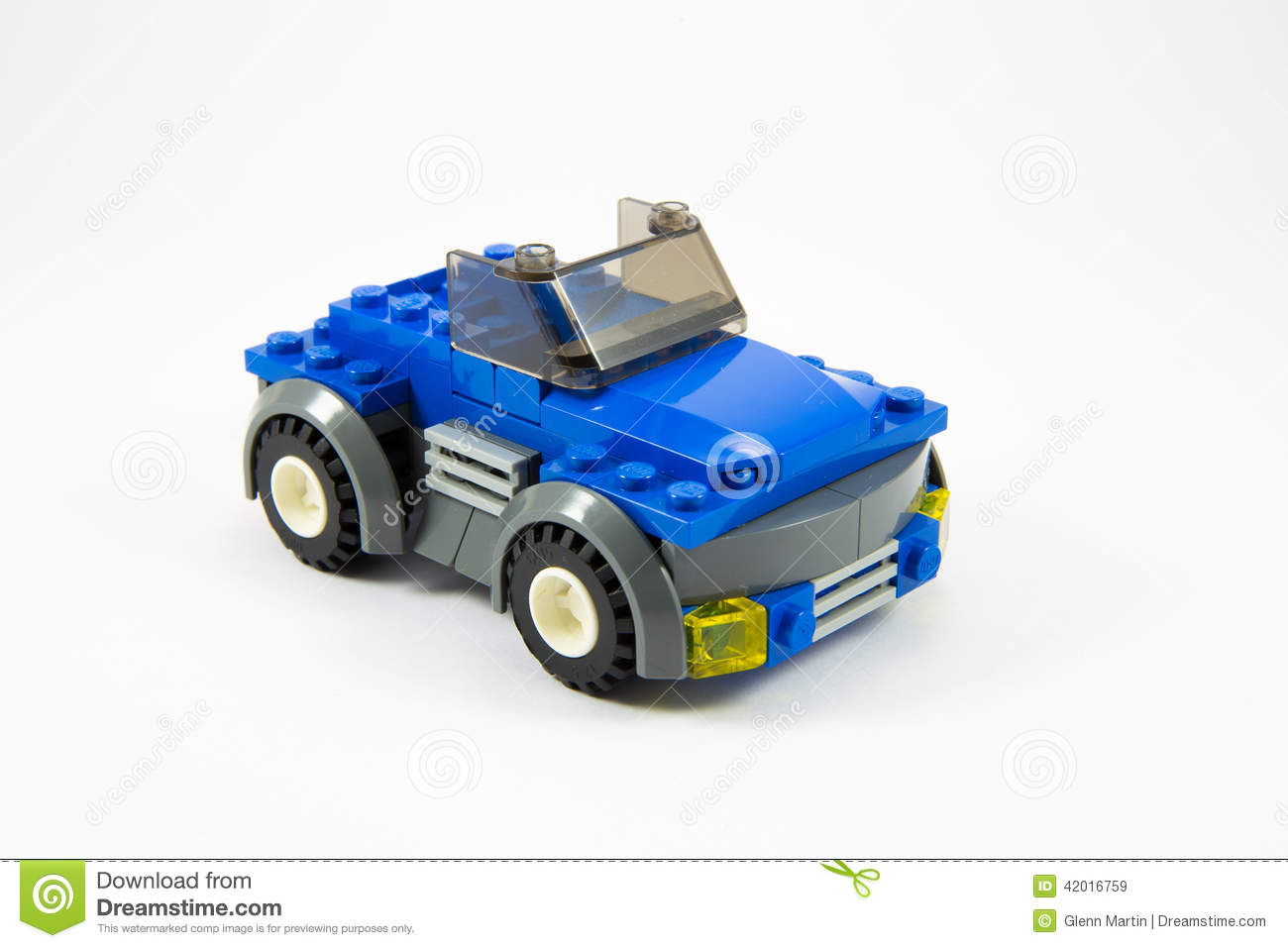 Editorial Stock Image  Blue Lego Car