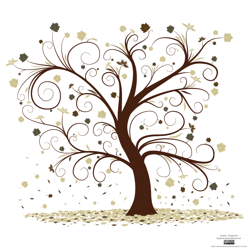 Free Vector Curly Tree Design