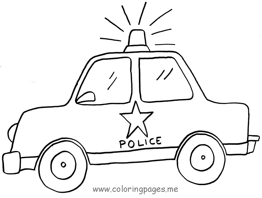 Police Car Coloring Pages Printable Printable Police Car Coloring
