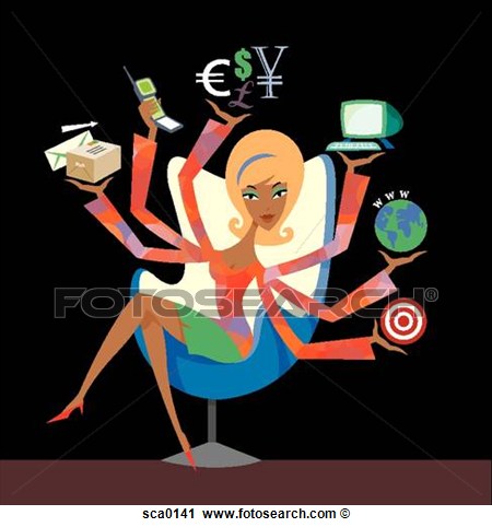 Clipart   Working Woman  Fotosearch   Search Clip Art Illustration