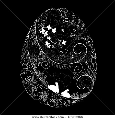 Firefly Black And White Clipart Little Easter Eggs Clipart