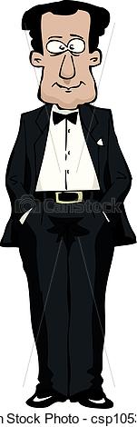 Man In A Tuxedo Vector Illustration Csp10539427   Search Clipart