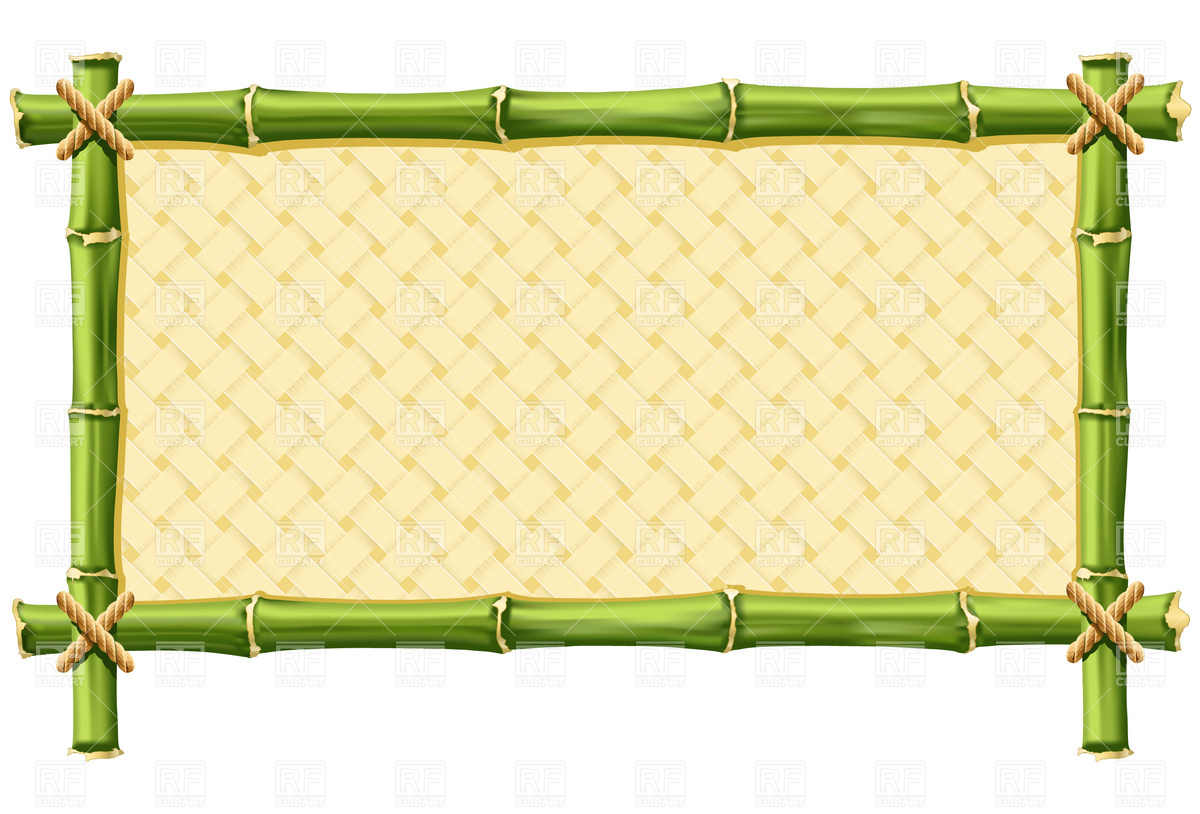 Bamboo Frame With Woven Borders And Frames Download Royalty Free