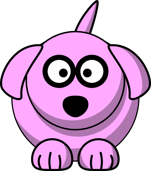 Pink Cartoon Dog Clip Art At Clker Com   Vector Clip Art Online