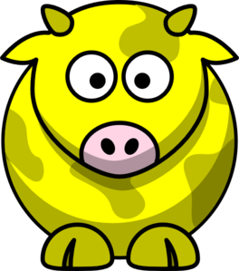 Yellow Cow 2 Clip Art At Clker Com   Vector Clip Art Online Royalty