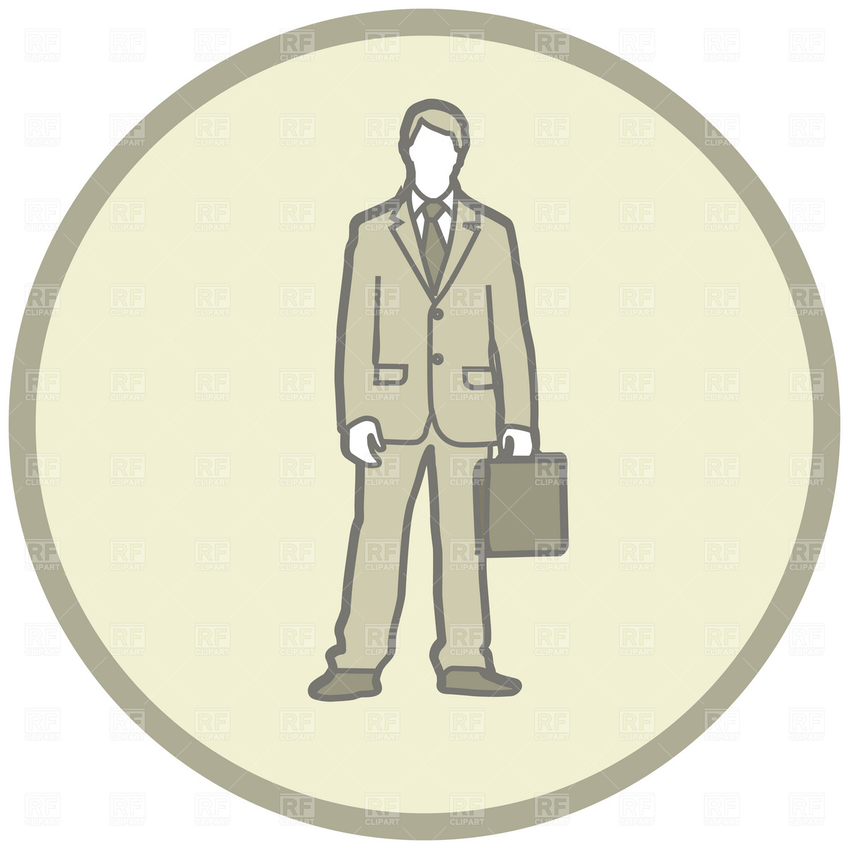 Businessman With Case 4551 People Download Royalty Free Vector Clip