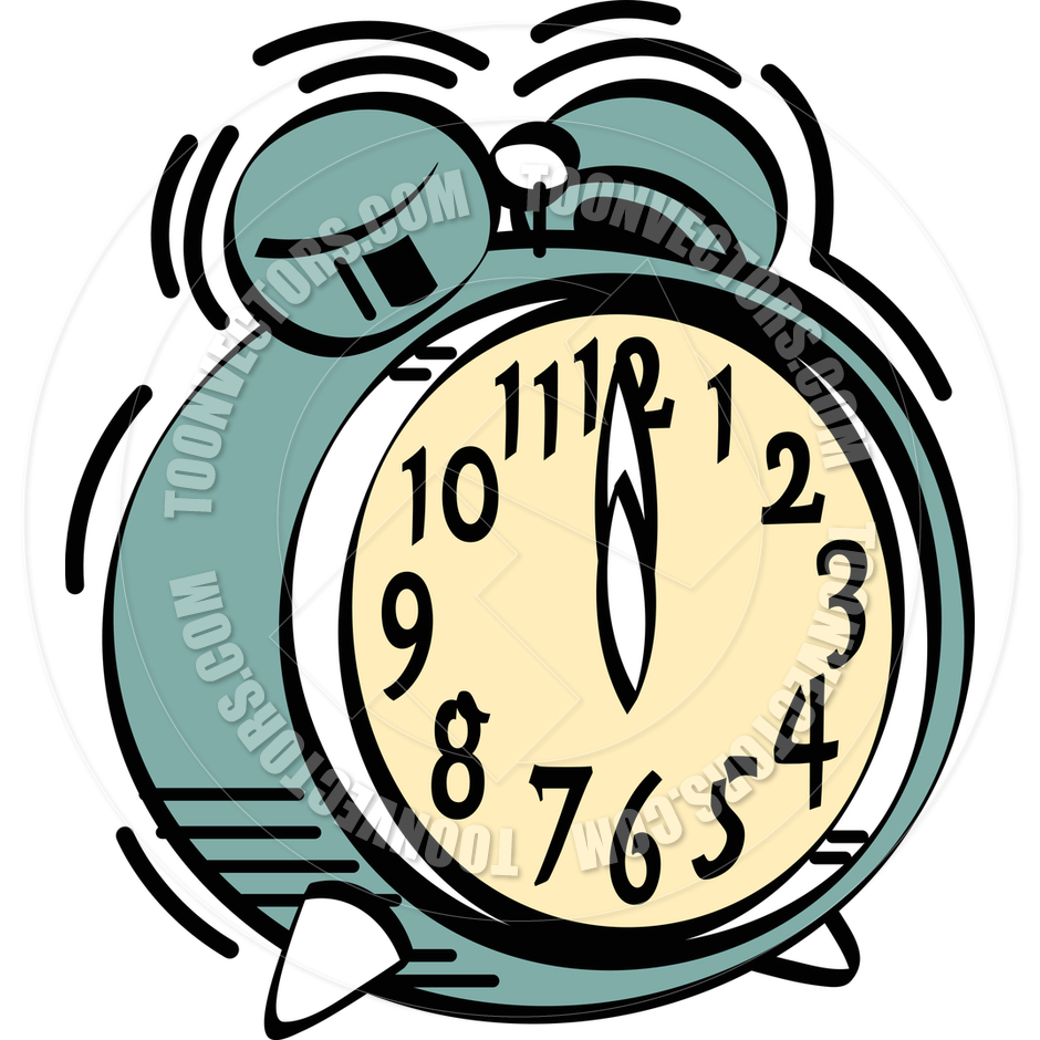 Cartoon Alarm Clock Vector Illustration By Clip Art Guy   Toon Vectors