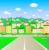 City Road Clipart Road In City