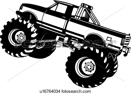 Clipart    Monster Truck 4x4   Fotosearch   Search Clip Art