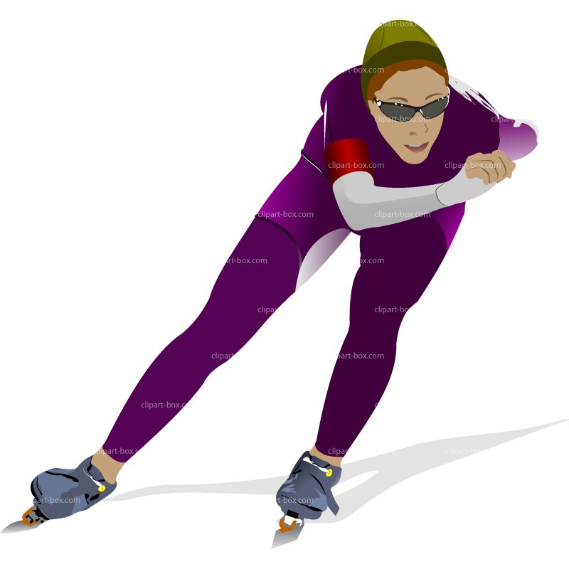 Clipart Speed Skating   Royalty Free Vector Design