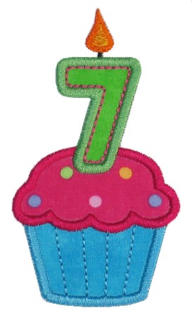 Gg Designs Embroidery   Cupcake Seven Applique  Powered By Cubecart