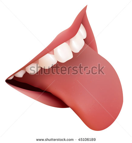 Vector Illustration Of Open Mouth Tooth And Tongue    45106189