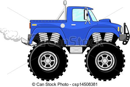 Vector Of Monstertruck 4x4 Cartoon   Monster Truck 4x4 Cartoon