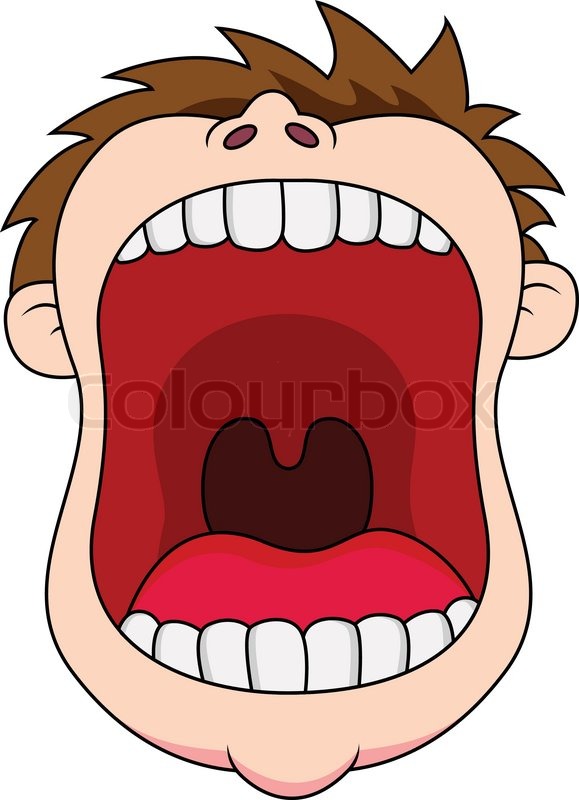 Wide Open Mouth Cartoon Clipart   Free Clipart