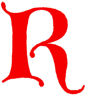 Decorative Initial Capital Letter R From Xiv  Century No  1 Details