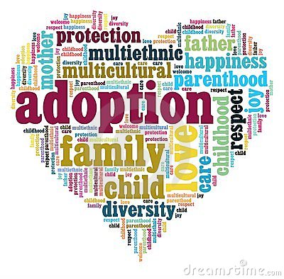 Heart With Most Common Words Regarding International Adoption