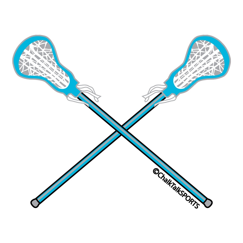 Lacrosse Tshirt Long Sleeve Mini Crossed Lacrosse Sticks