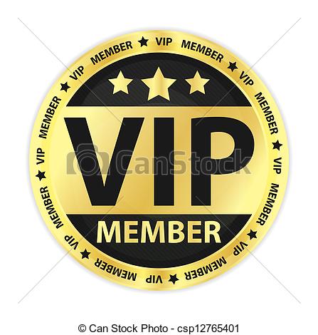 Vector Clipart Of Vip Member Golden Label   Vip Member Golden Label