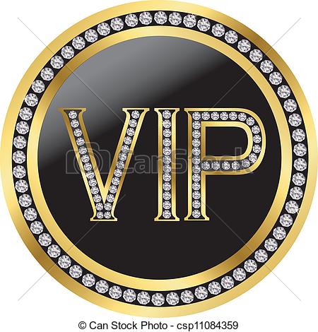 Vector   Vip With Diamonds Vector   Stock Illustration Royalty Free
