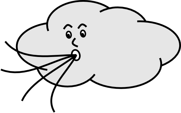 Wind Blowing Cloud Clip Art At Clker Com   Vector Clip Art Online