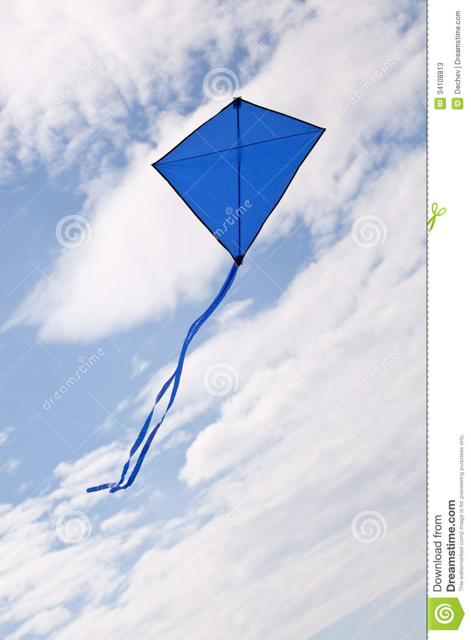 Blue Kite Flying Stock Photos   Image  34108813