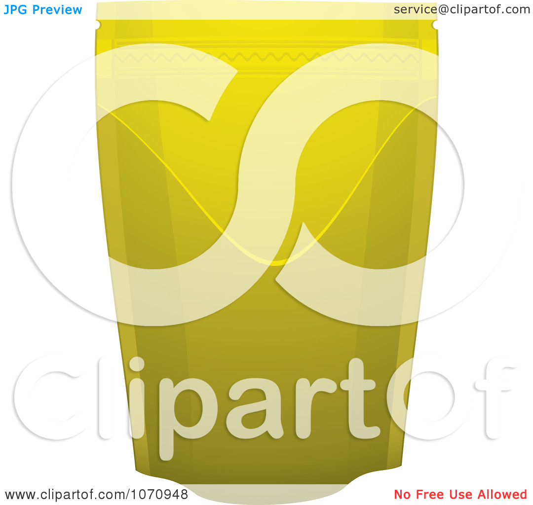 Clipart 3d Gold Foil Food Pouch   Royalty Free Vector Illustration By