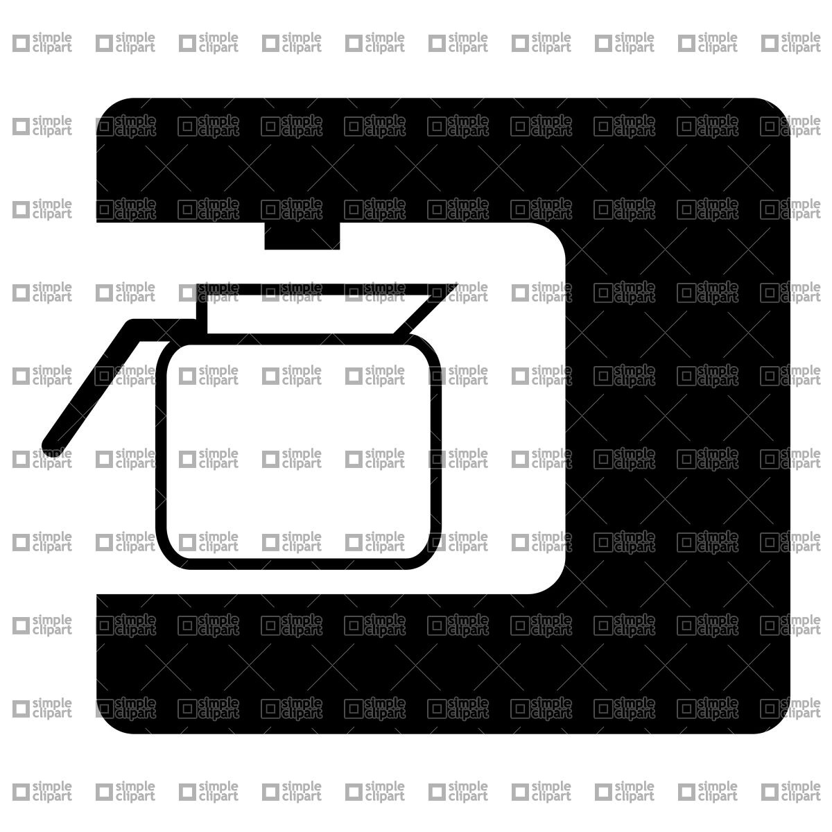 Clipart   Technology   Coffee Machine Pictogram Vector Clipart