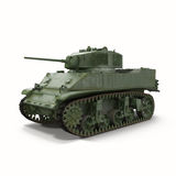 M5a1 Stuart Light Wwii Us Tank On White Background Royalty Free Stock    