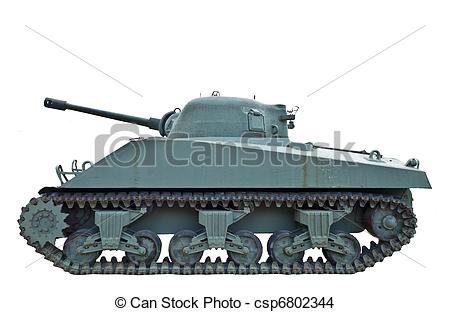 Stock Photo   Profile Of Wwii Tank   Stock Image Images Royalty Free